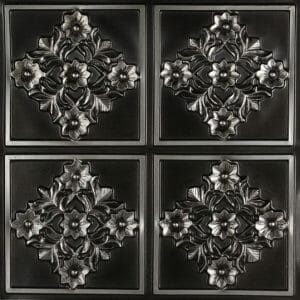 Faux Antique silver ceiling Tile Design 129