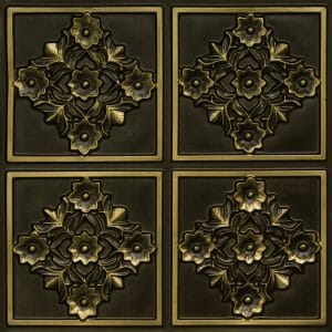 Faux Antique Brass Ceiling tile Design 129