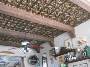 Faux Antique Gold Ceiling Tile Design 148