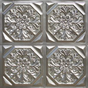 Faux Silver PVC Ceiling Tile Design 108