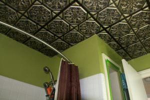 Faux Antique Silver Ceiling Tile Design 108