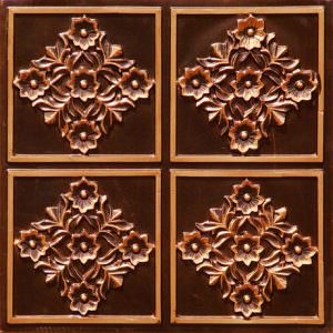 Faux Antique Copper Ceiling Tile Design 129