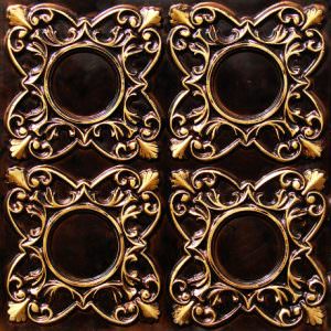 Faux Antique Gold Ceiling Tile Design 133