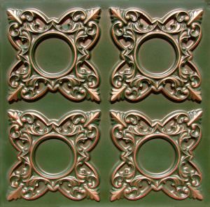 Faux Patina Copper Ceiling Tile Design 133