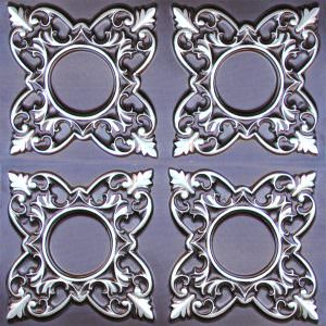 Faux Antique Silver Ceiling Tile Design 133