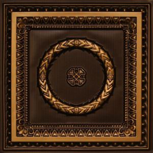 Faux Antique Gold Ceiling Tile Design 210