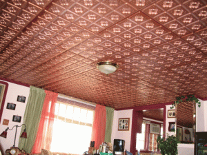 Faux Copper Ceiling Tile Design 103