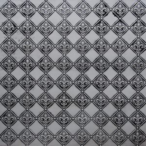Fleur de Lis Faux Antique Silver Kitchen Back Splash WC 80
