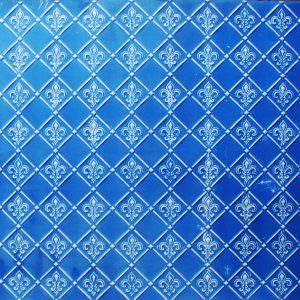 Blue Sandstone Fleur de Lis Faux Kitchen Back Splash WC-80