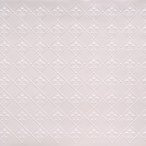 White Pearl Fleur de Lis Faux WC 80 Kitchen Back Splash
