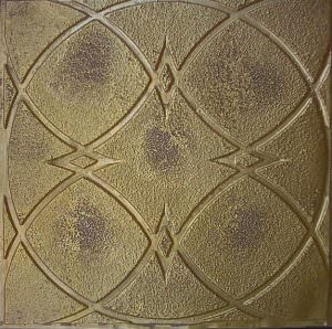 Faux Antique Gold Ceiling Tile Design 147