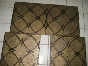 Faux Antique Gold Plastic Ceiling Tile Design 147