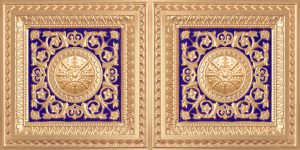 Faux Gold Blue Design 8223 Ceiling tile