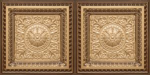 Faux Antique Gold Design8 223 Ceiling Tile