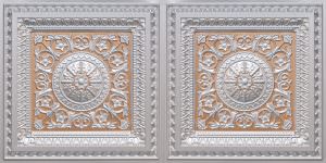 Faux Silver Gold Design 8223 Ceiling Tile