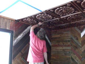 Faux Antique Copper Ceiling Tile Design 151