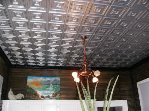Faux Silver Ceiling Tile Design 112