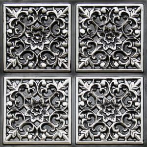 Faux Antique Silver Design 109 Ceiling Tile