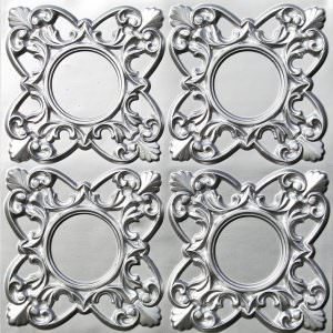 Faux Silver Ceiling Tile Design 133