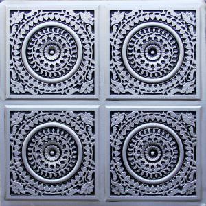 Faux Antique Silver Design 117 Ceiling Tile