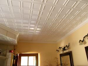 Styrofoam Ceiling Tile glue Over Popcorn Design R 1W