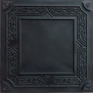 Black Plastic Drop-in Grid Ceiling Tile Design 304