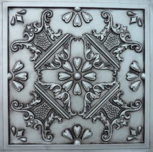 Faux Antique Silver Ceiling tile Design 25