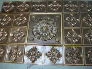 Faux Antique Copper Design 129 and 151 Ceiling Tiles