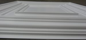 White PVC Ceiling Tile Side View Design 222