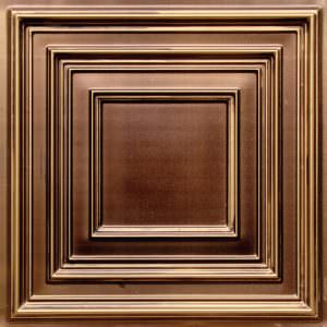 Faux Antique Gold Grid Ceiling tile Design 222