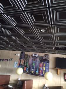 Black Grid Ceiling Tile Design 222