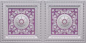 White Matt Purple Design 8223 Ceiling Tile